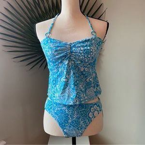 Joe Boxer Turquoise and White Tankini Swim Suit. NWOT. L.